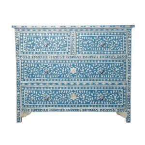 Blue Drawer Mother Of Pearl Chest Of Drawers Iris Furnishing